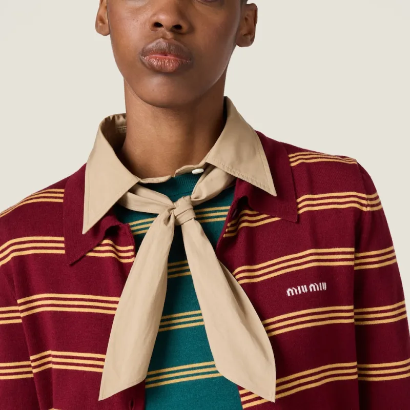 MIU MIU Striped Cardigan-3