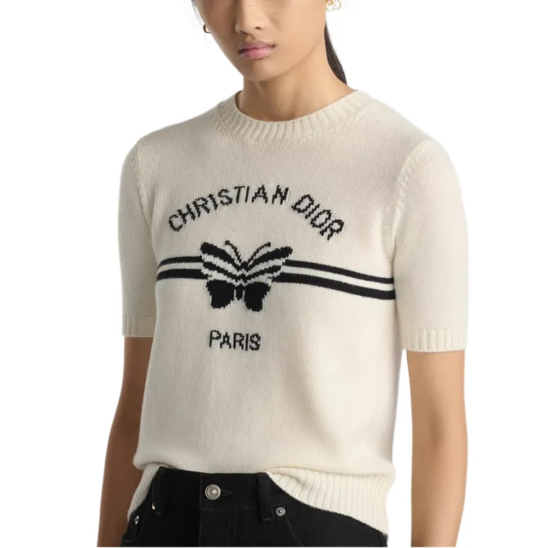 DIOR SS25 Cashmere Sweater Women's White-3