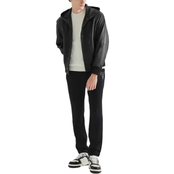 KARL LAGERFELD FW24 Leather Jacket Men's Black