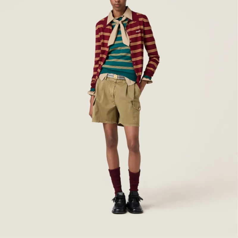 MIU MIU Striped Cardigan-1