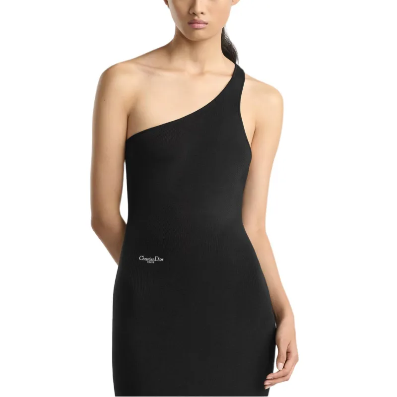 DIOR SS25 Slip Dress Women's Black-4