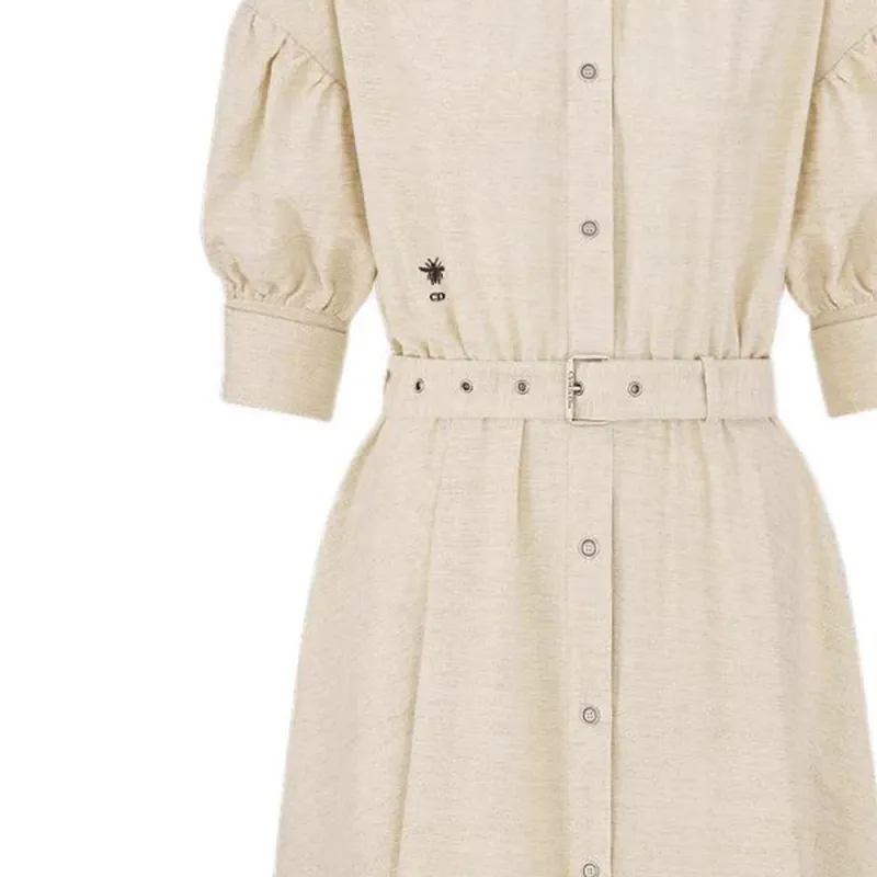 DIOR SS25 Short Sleeved Dresses Women's Beige-2