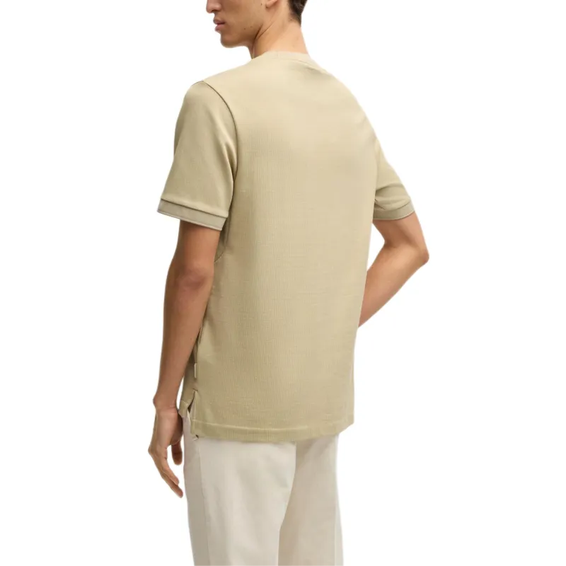 Boss Striped Logo tag T shirt-3