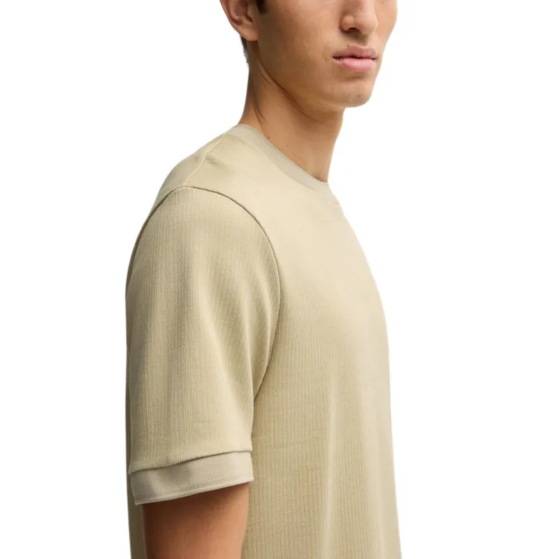 Boss Striped Logo tag T shirt-4