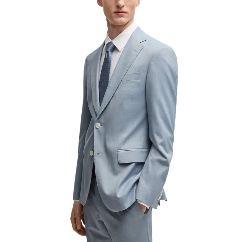 HUGO BOSS Business Suit Coat Men's Light Blue-3
