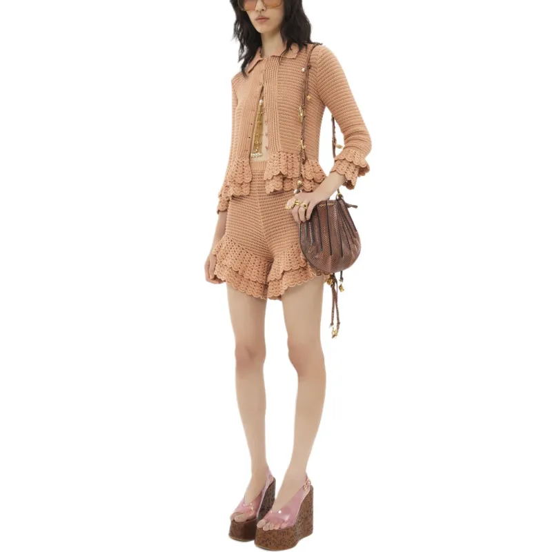 Chloé Crochet knit Cotton Cardigan-1