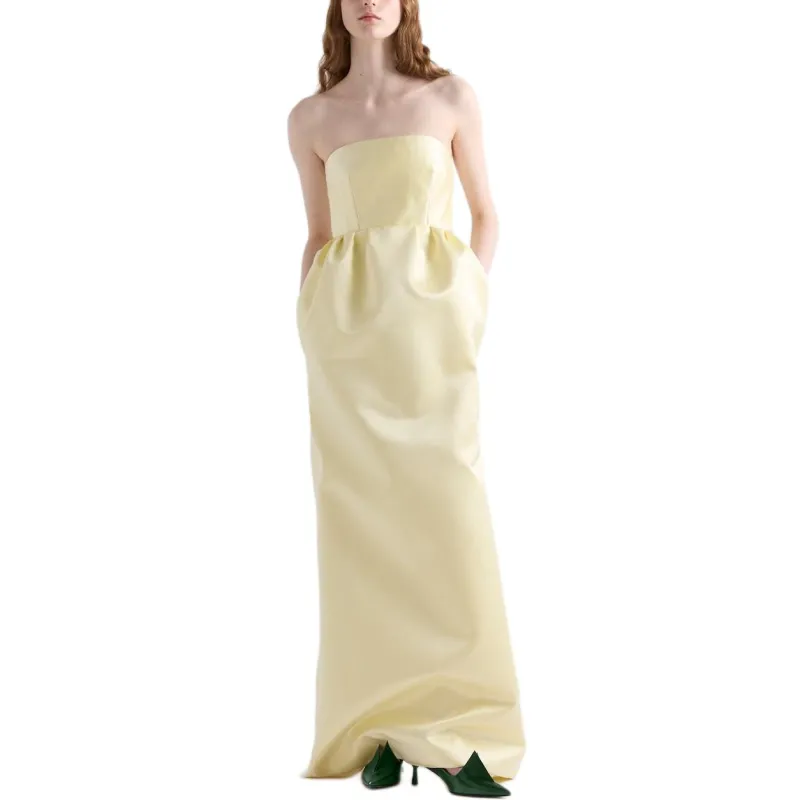 PRADA Double Satin Maxi Dress-1