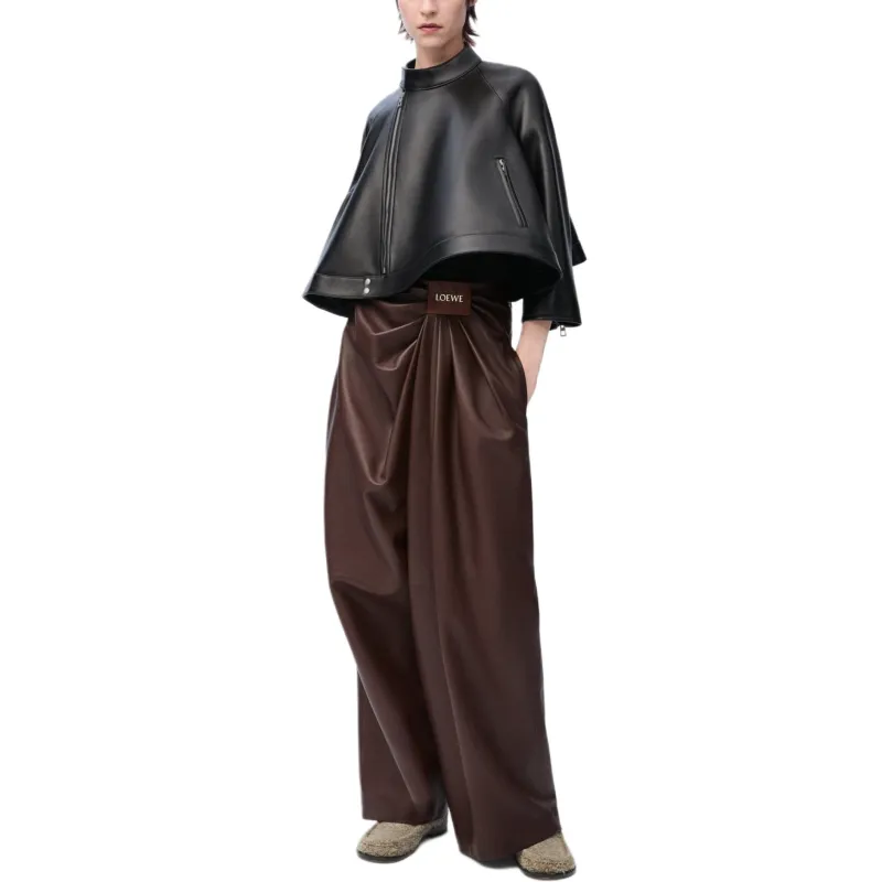 LOEWE SS25 Casual Pants Women's Chocolate Brown-1