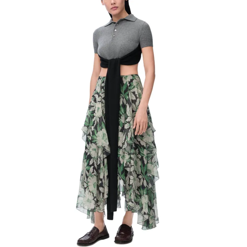 LOEWE SS25 Casual Long Skirt Women's Green-1