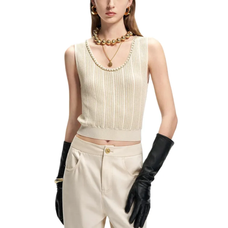 KARL LAGERFELD SS25 Tank Top Women's Light Coffee-2
