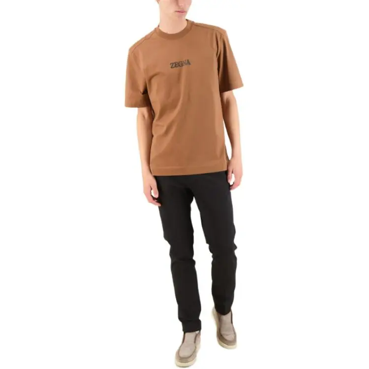 Ermenegildo Zegna T Shirts Men Brown-3