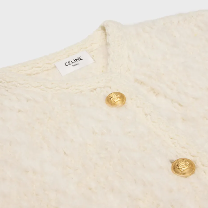 CELINE Cardigan Jacket In Alpaca Wool-2