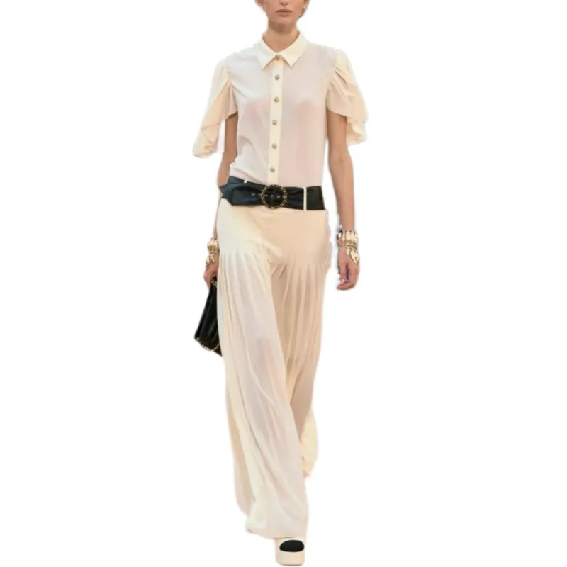 CHANEL 25S Spring Summer Collection Shirt Women's Light Yellow-1