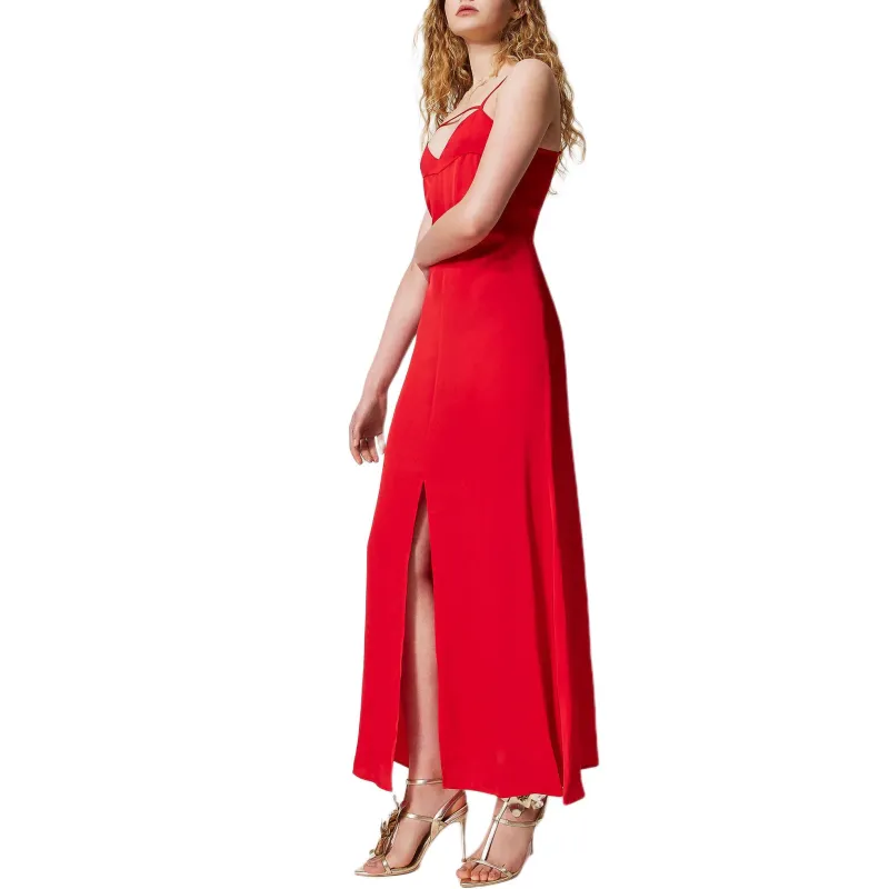 Twinset Satin Slip Dress-3