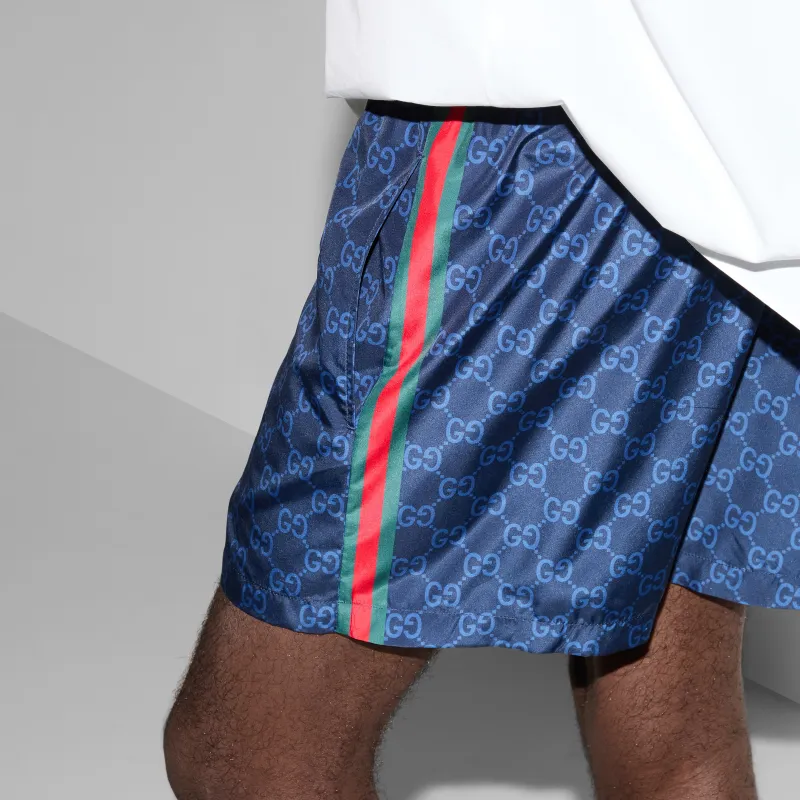 GUCCI Printed Poplin Swim Shorts-5