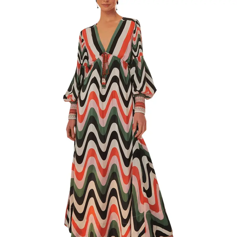 FARM RIO Long-Sleeved Dresses Women's Pink-2