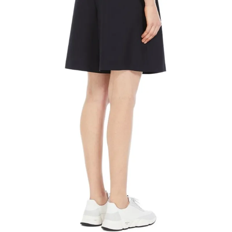 WEEKEND MaxMara Belbo Collection Woollen Cloth Bermuda Shorts Casual Shorts Women's Navy-4