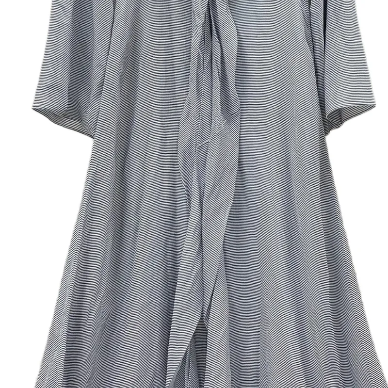CHANEL Long Sleeved Dress Women's Gray-1