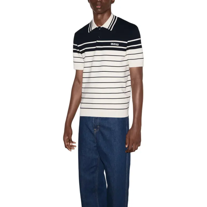 GUCCI FW25 Lido Collection Polo Shirt Men's White-3