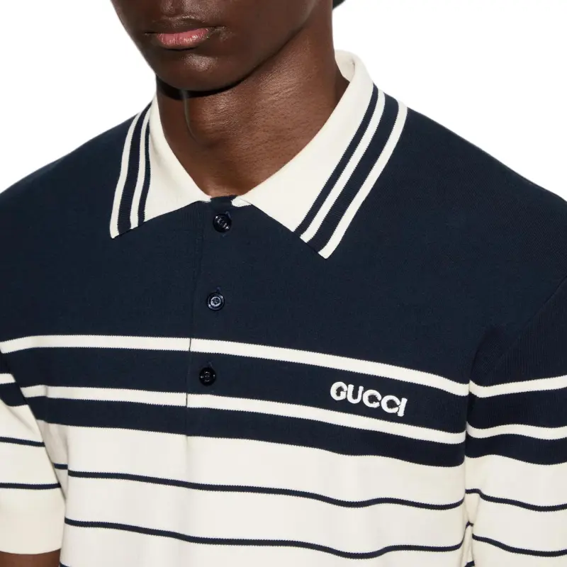 GUCCI FW25 Lido Collection Polo Shirt Men's White-4