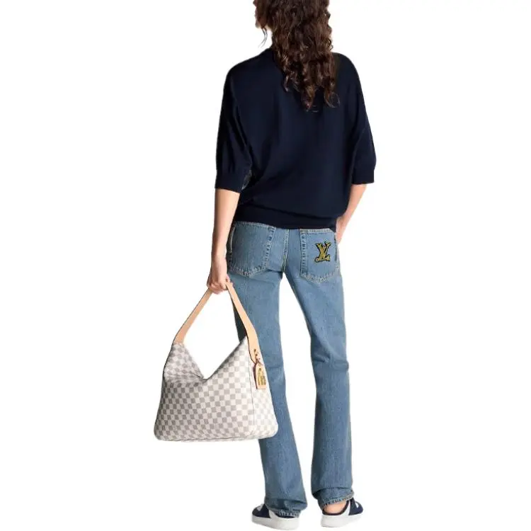 LOUIS VUITTON T Shirt Women's White Blue-3