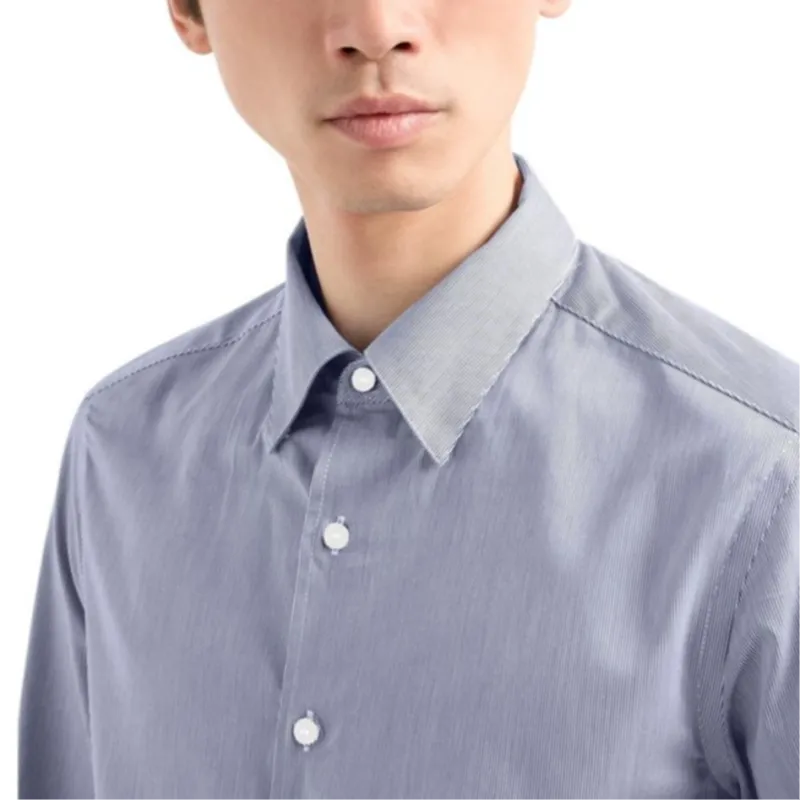 EMPORIO ARMANI SS25 Shirt Men's Marine Blue-3