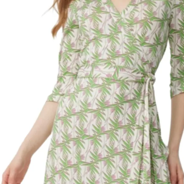 Diane Von Furstenberg SS25 Long Sleeved Dress Women's Green-5