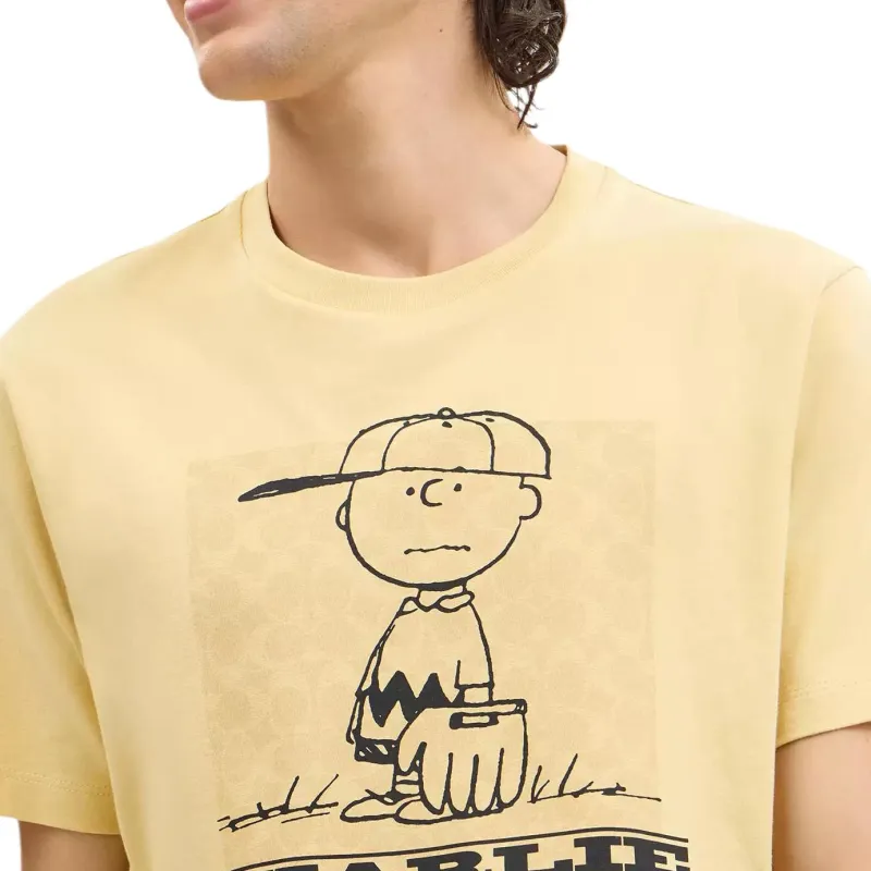 COACH x PEANUTS SS25 T Shirt Men's Yellow-3