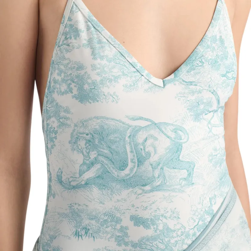 DIOR SS25 One piece Swimsuit Women's Blue-4