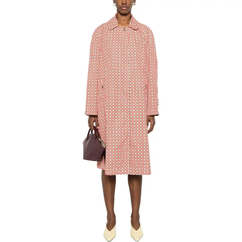 ERMANNO SCERVINO Geometric print Trench Coat-3