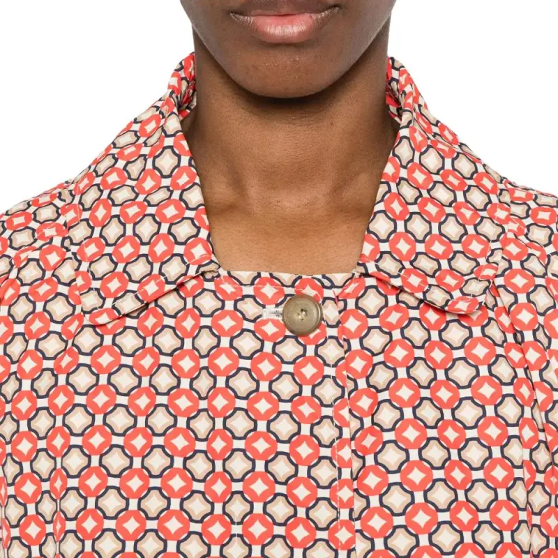 ERMANNO SCERVINO Geometric print Trench Coat-4