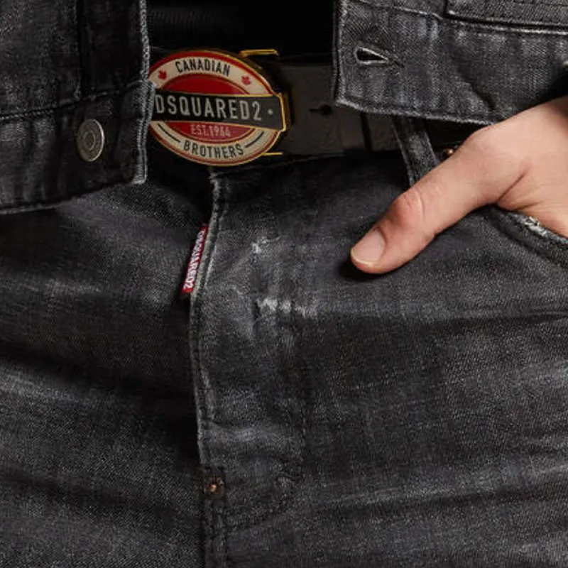 Dsquared2 Slim Fit Distressed Cropped Jeans-4