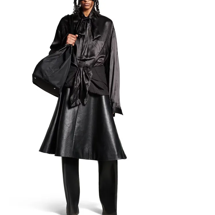 Balenciaga Lavallière Bow Tie Buttoned Up Blouse-2