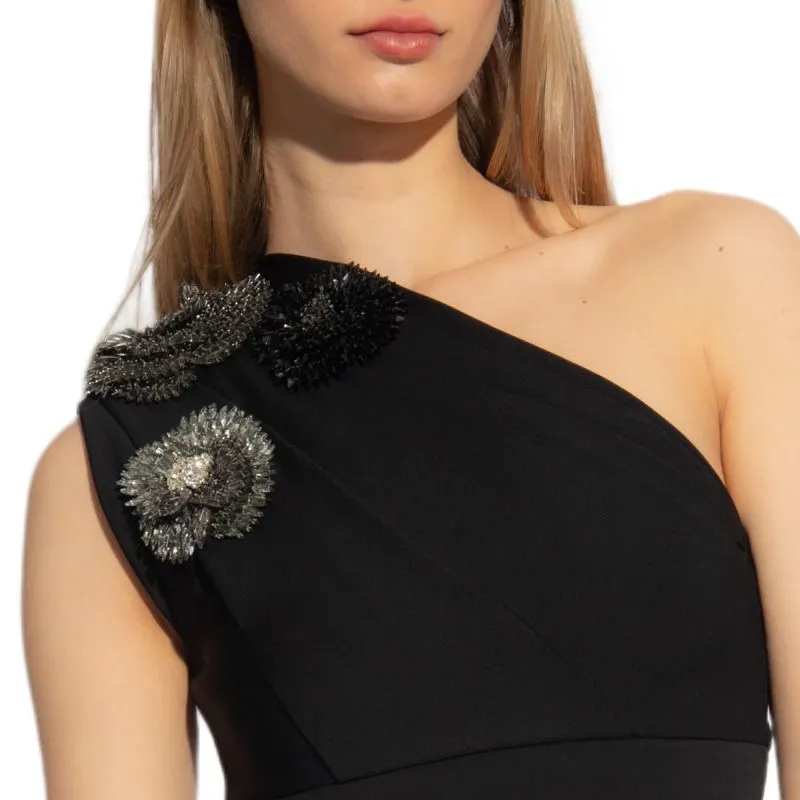 BALMAIN One Shoulder Mini Dress-4