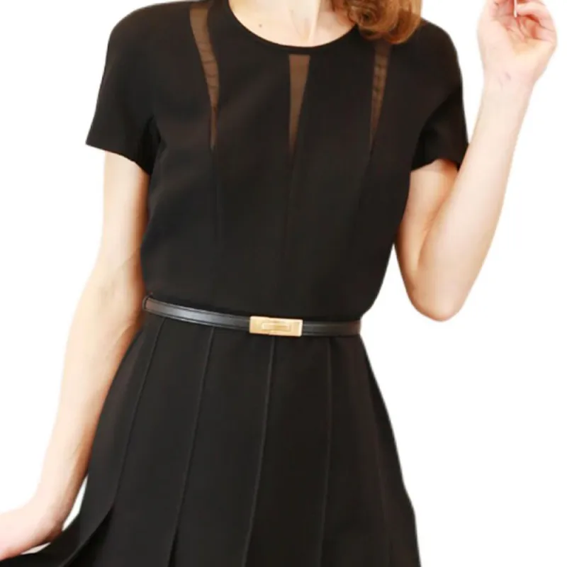 MaxMara Studio Short Sleeved Dress Women's Black-4