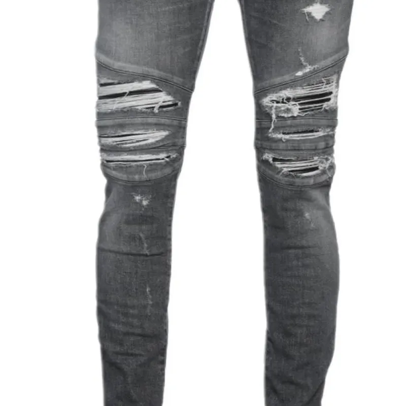 BALMAIN Distressed Skinny Jeans-4