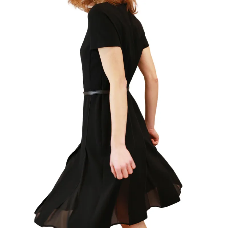MaxMara Studio Short Sleeved Dress Women's Black-3