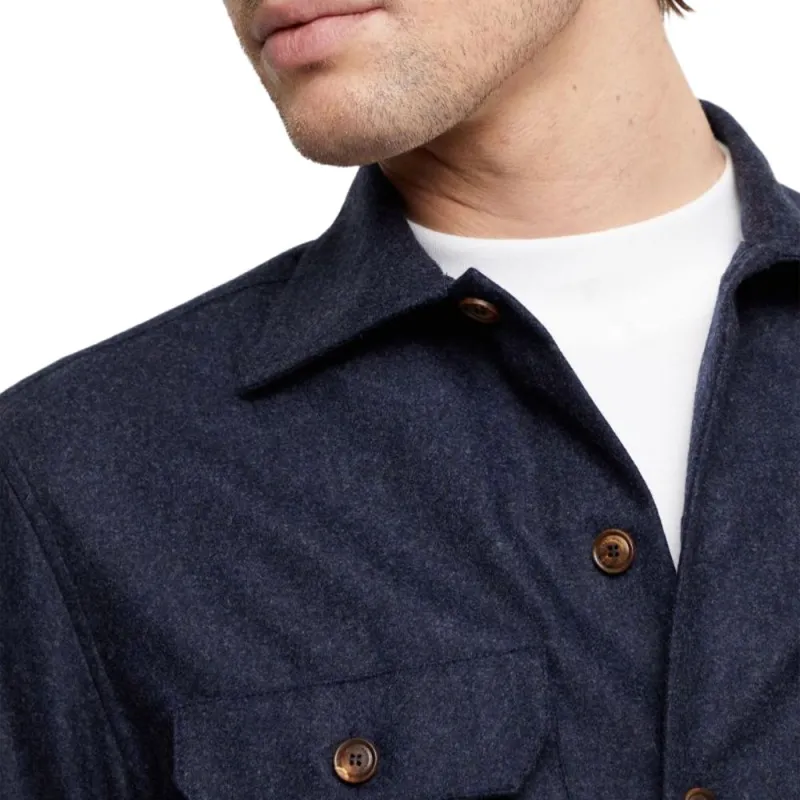 Brunello Cucinelli Flap Pocket Long Sleeved Overshirt-4