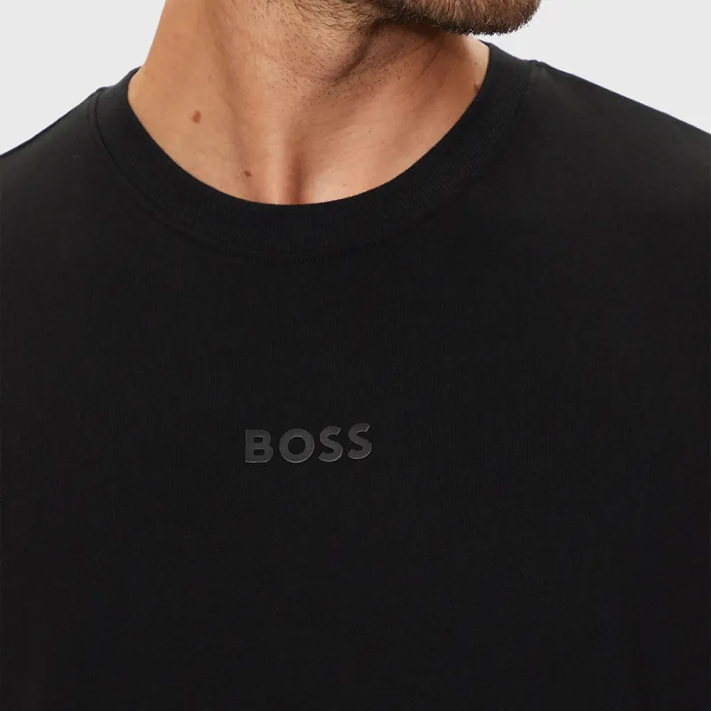HUGO BOSS Logo Embossed Crewneck T Shirt-4