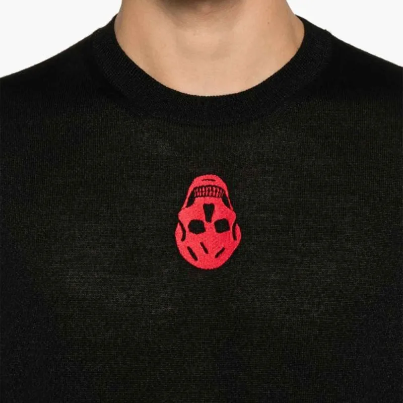 Alexander McQueen Skull Embroidered Knitted Jumper-5