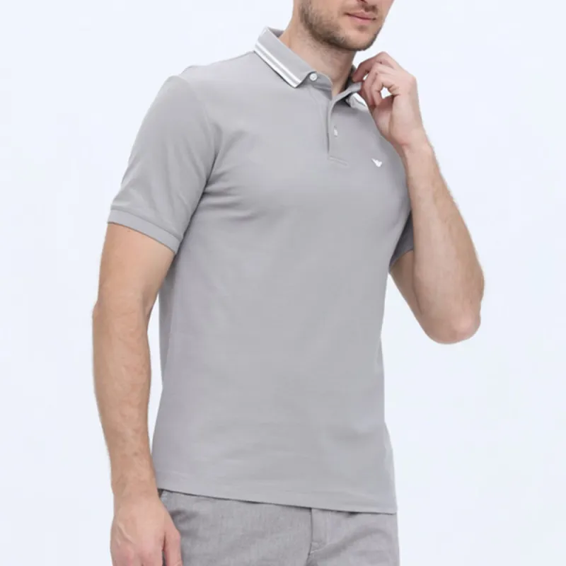 EMPORIO ARMANI SS23 Polo Shirt Men's Gray-3