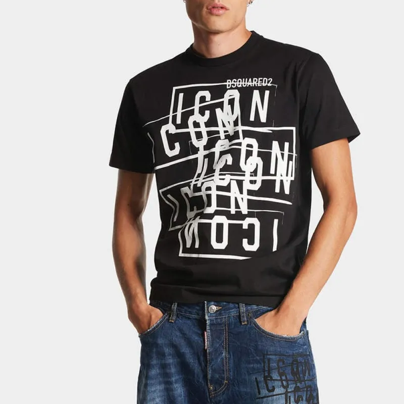 Dsquared2 Icon Logo Printed Crewneck T Shirt-2