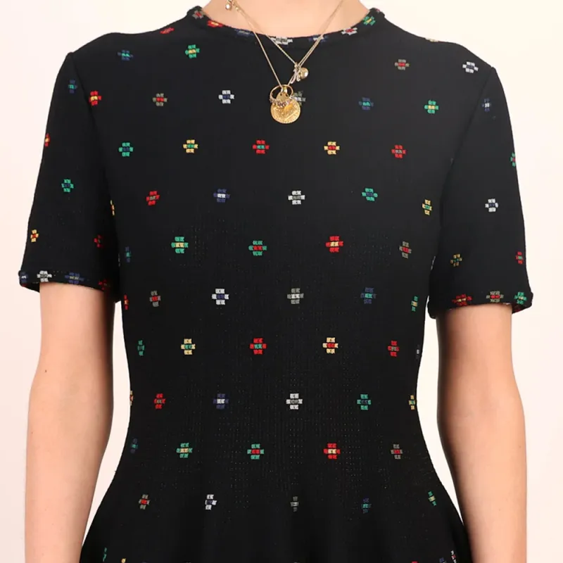 Alexander McQueen Short Sleeved Dress Women's Black-5