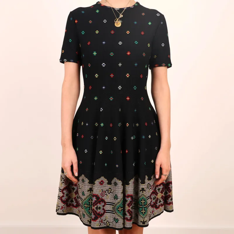 Alexander McQueen Short Sleeved Dress Women's Black-2