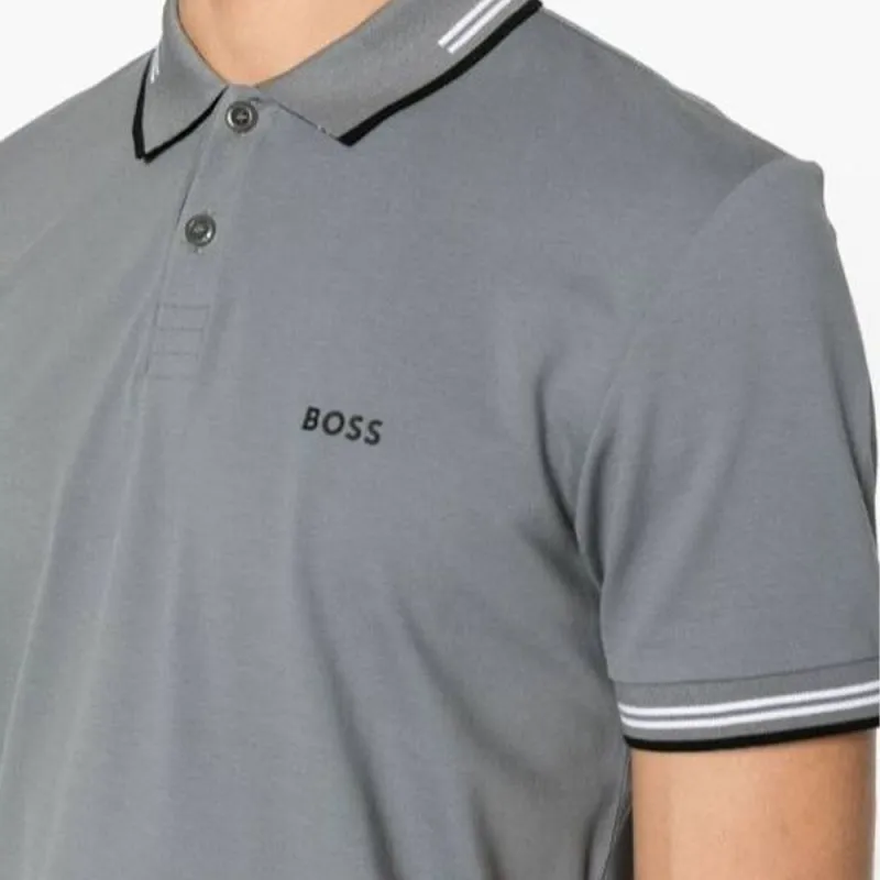 HUGO BOSS Logo raised Polo Shirt-5