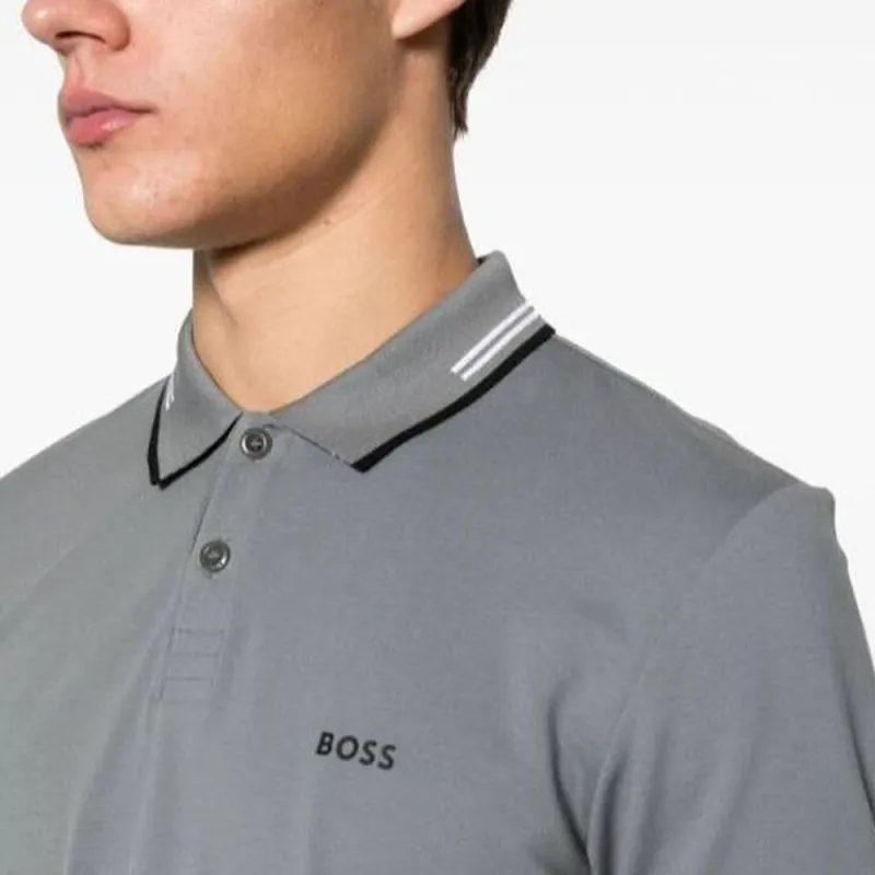 HUGO BOSS Logo raised Polo Shirt-4