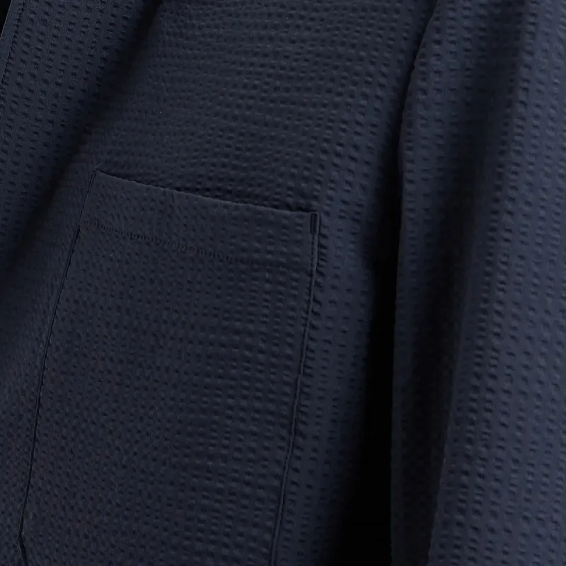 EMPORIO ARMANI Single breasted Jacket In Technical Seersucker Fabric-4