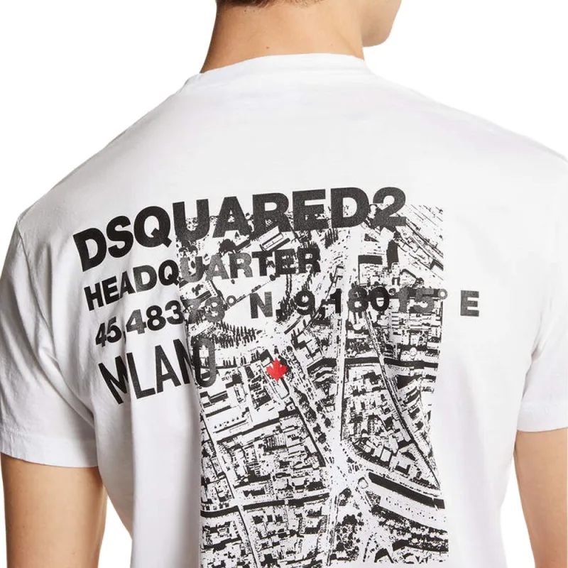 DSQUARED 2 Ceresio Map Cool Fit T-Shirt-5