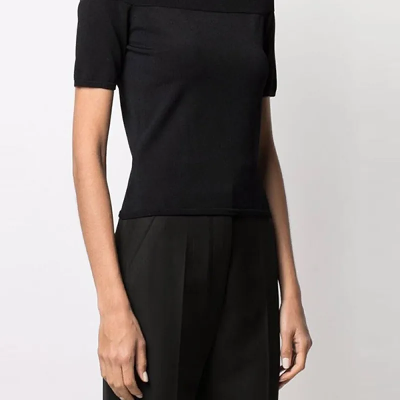 Alexander McQueen Off Shoulder Short Sleeved Top-5