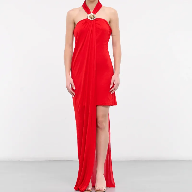 Blumarine Sleeveless Dress Women's Red-2